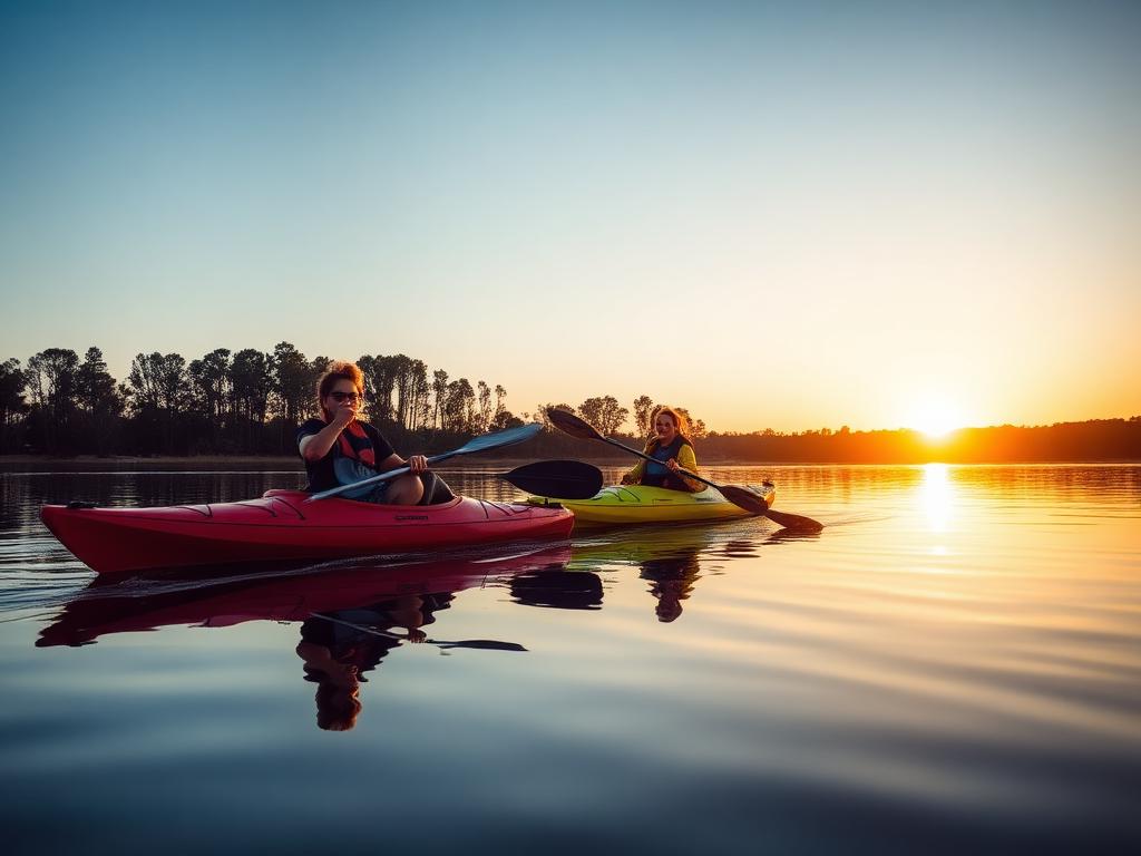 Kayaking on Lake Hamilton